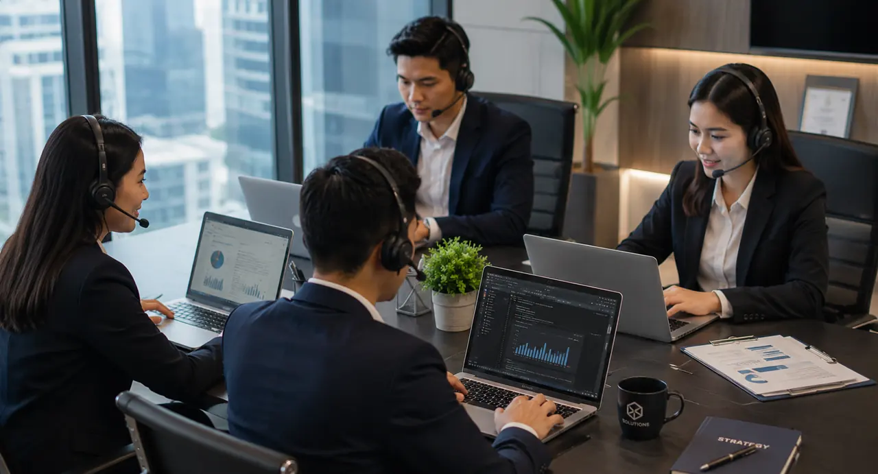 Execudesk Global team collaborating
